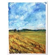 “Ukrainian Gold. Wheat Fields” – Original Oil Painting by Marina Stognieva